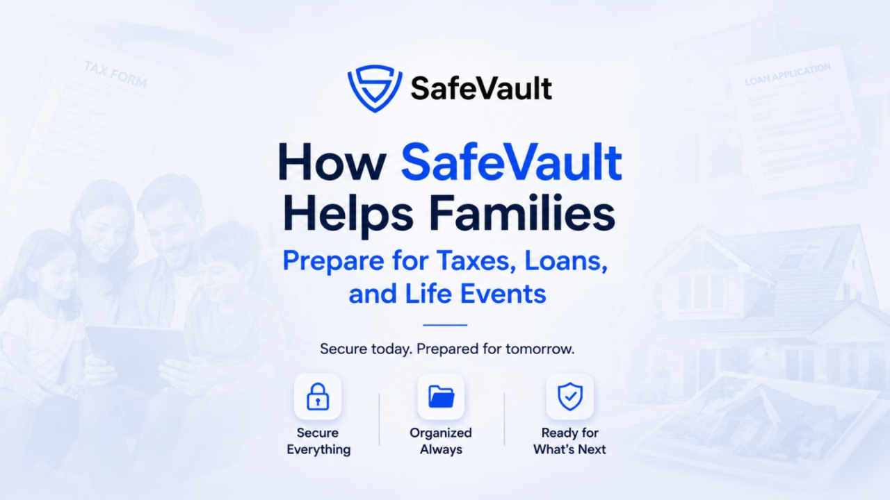 Illustration for How SafeVault Helps Families Prepare for Taxes, Loans, and Life Events
